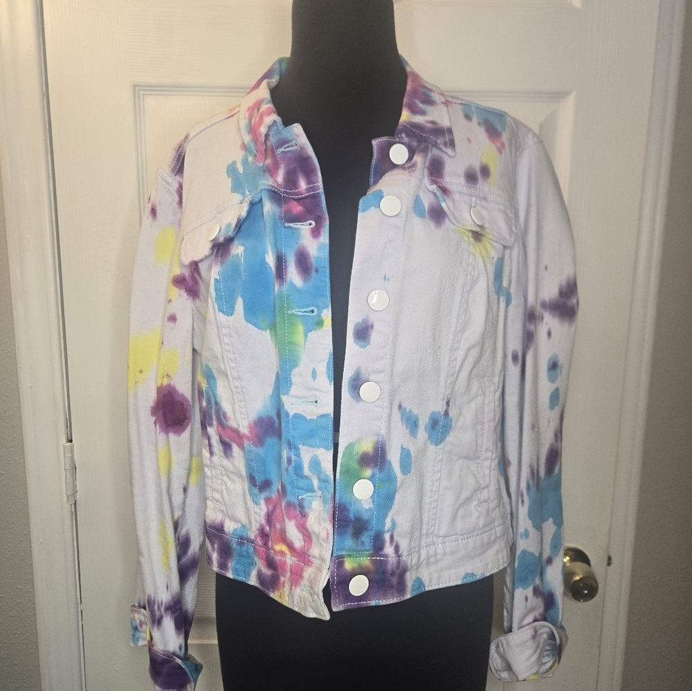 Tie dye denim jacket